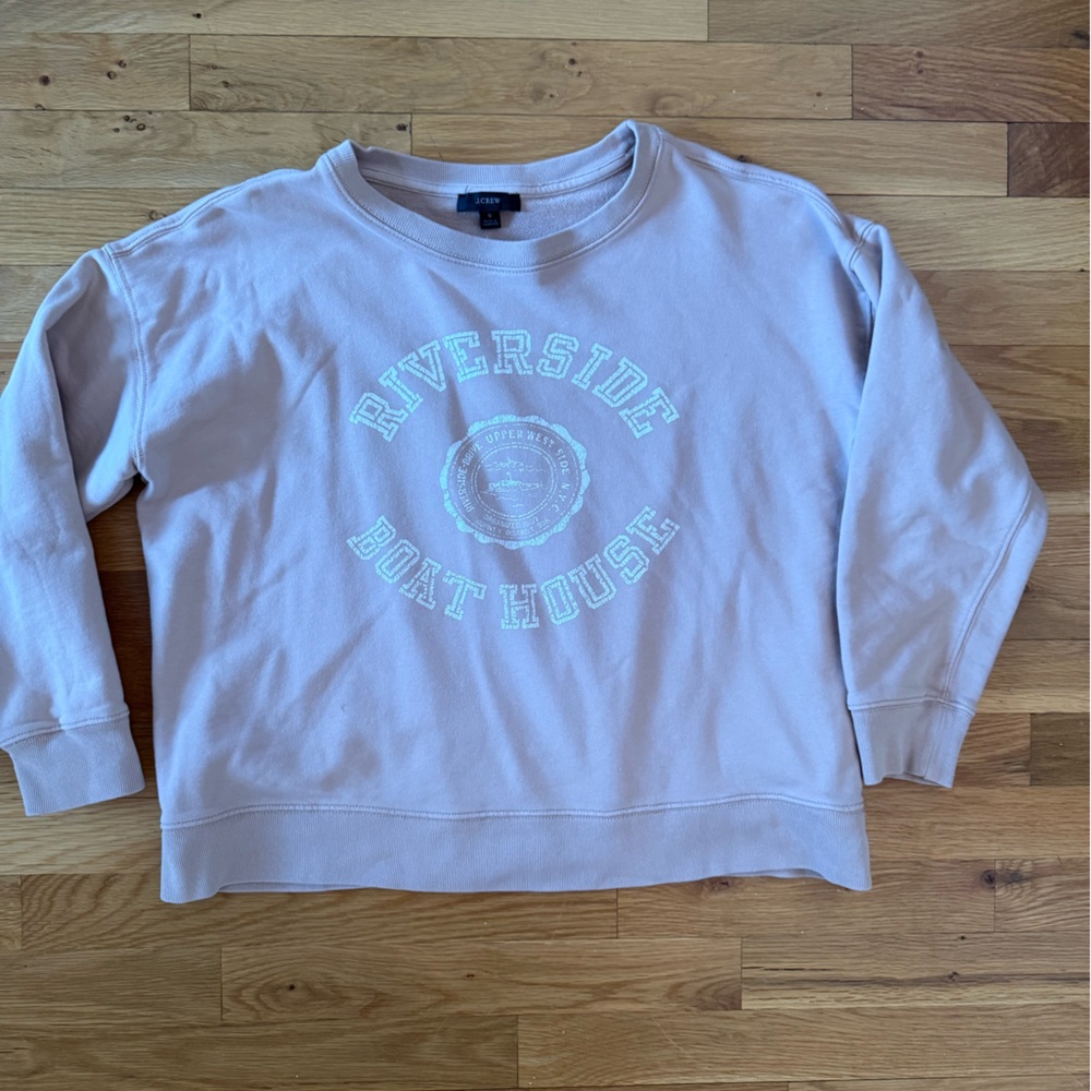 J. Crew Pink Collegiate Sweatshirt Size S